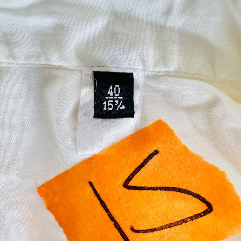 EMPORIO ARMANI White Blouse White Buttons Sleeves Size 40 usa 8 - Picture 5 of 9